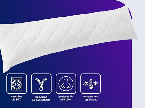 Traumnacht Seitenschläferkissen aus softer Microfaser, 1.200 Gramm Füllgewicht mit...