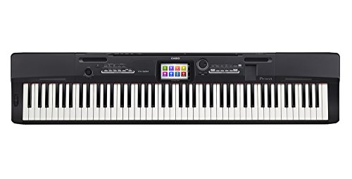 Image of Casio Privia PX-360 Digital Piano - Black Bundle with Furniture Bench, Stand, Dust Cover, Sustain Pedal, Instructional Book, DVD, Online Piano Lessons, and Polishing Cloth