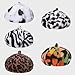 ZSKunity Animal Print Fleece Beret, Women's Autumn Winter Fashion Leopard/Cow Print One-Size Warm Artist Hat (Zebra White,One Size)