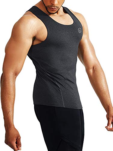 NELEUS Men's 3 Pack Dry Fit Compression Tank Top4