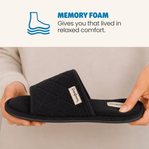 Image of Dearfoams womens Slipper Memory Foam Summer House Shoe Beatrice Terry Slide