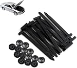 Mise à jour PA66 Boucle universelle de câble en nylon, 100 Pcs poids lourds auto-décollant UV Des attaches Zip résistantes pour le pare-chocs et le parage, 3.54 Noir de pouce