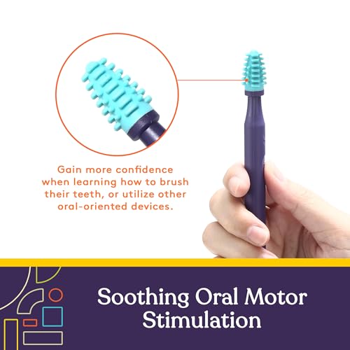 Special Supplies Sensory Mouth Brushes and Oral Stimulation Tools for Kids and Adults, Wake Up Mouth for Desensitization, Soft, Flexible, Textured Silicone (Blue)