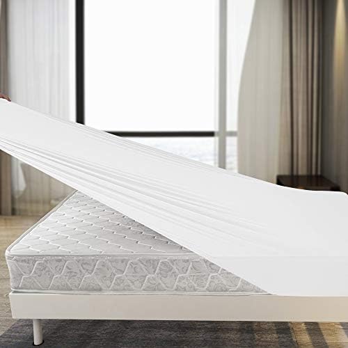 Stretch King Fitted Sheet Only - Jersey Knit & Ultra Soft, Non-Slip and Snug Fit for King, California King or RV Short King Size Mattress (Deep: 5" to 13") - White