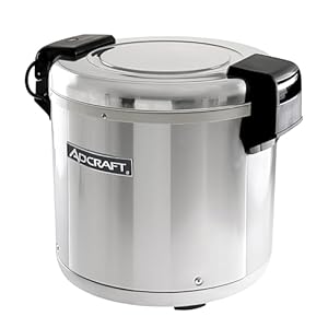 Adcraft RW-E50 50 Cup Rice Warmer with Removable Inner Pot, Stainless Steel, 100-Watts, 120v