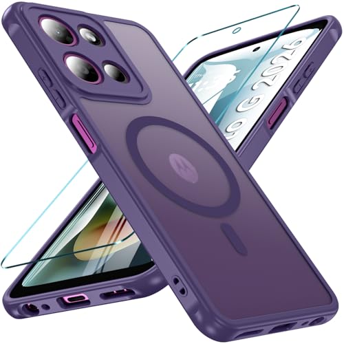 Coque magnétique pour Moto G 2026 violette BESINPO avec protège-écran