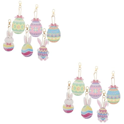 Kit diamant peinture porte-clés Pâques VILLCASE (3 ensembles)