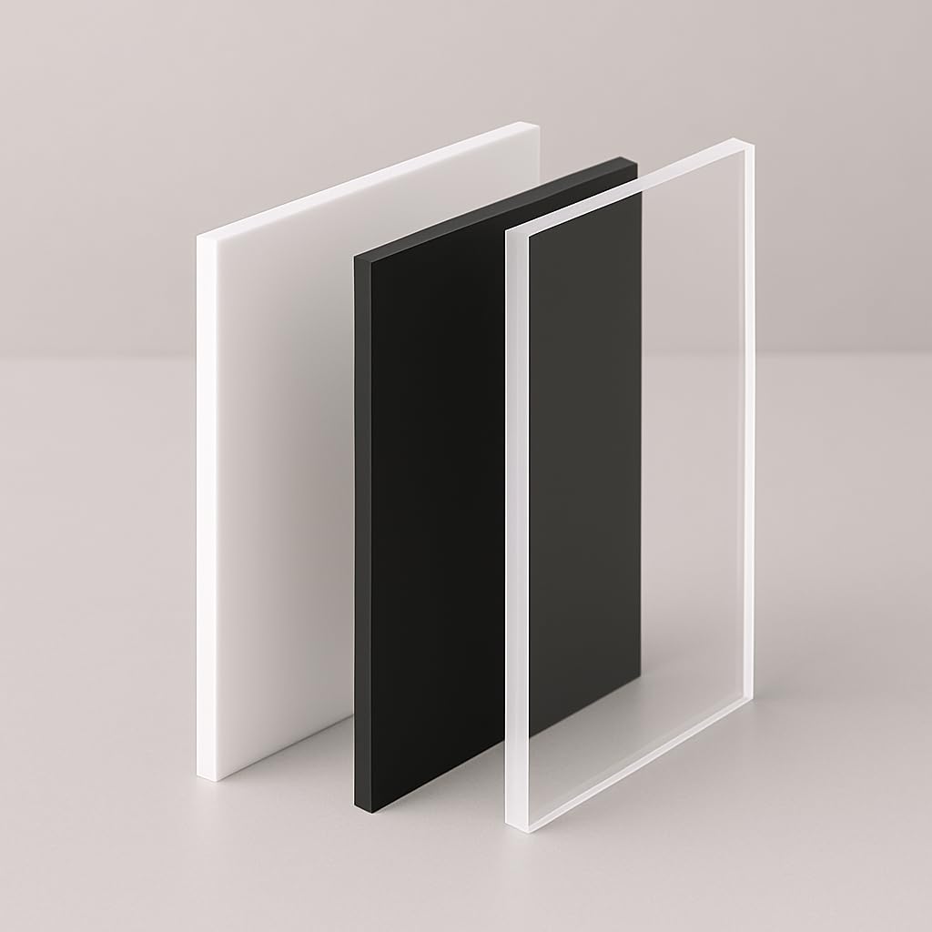 Placas de Metacrilato Corte a Medida Transparente Blanco Negro