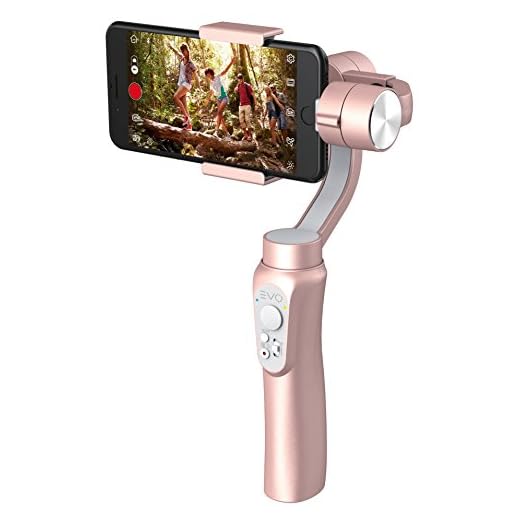 EVO Shift Smartphone Stabilizer by EVO Gimbals Handheld Video Stabilizer for iPhone or Android Smartphones - Compatible with Most iPhone, Samsung Galaxy S5 Thru S10