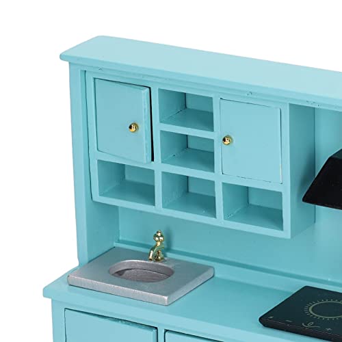 Conjunto de Móveis de Madeira para Casa de Bonecas, Armário de Cozinha para Casa de Bonecas 1:12 Móv