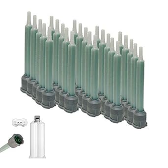 25 PCS - EPX Epoxy Adhesive Mixing Nozzle Tip Resin Mixer Adhesive Gun Applicatior for 50ml/1.7oz11 & 21 Ratio