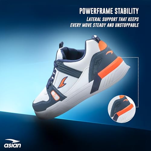 Image of ASIAN Men CHICAGO-01 Stylish Casual Mid Top Sneakers and Trendy Shoes with Laces for Men & Boys | Perfect for Wearing to Outings, and Comfortable All-Day Use, Stylish and Durable