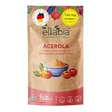 Acerola Pulver 200g hochdosiert mit 25% Vitamin C | Acerola-Kirsche ohne Zusatzstoffe in Rohkost Qualität