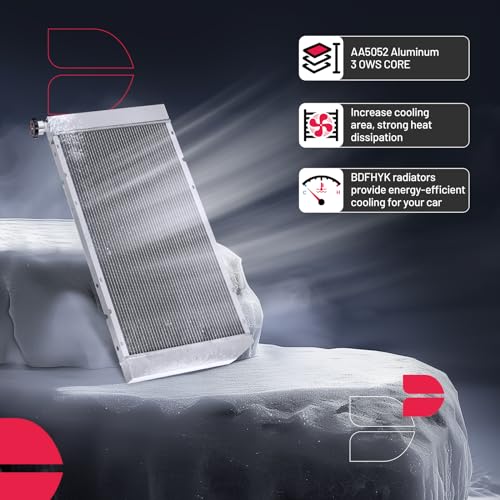 Image of BDFHYK DPI1520 3ROW-44mm Aluminum Radiator Compatible with for 1994-2000 Cadillac Escalade,Chevy C1500 Suburban /C2500 /C2500 Suburban /C3500,GMC K1500 /K1500 Suburban /K2500 /K2500 Suburban /K3500 /Yukon