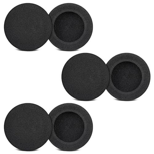 Image of Sounce 3 Pairs Earpad Cushion Compatible with Plantronics C-320M / C3220 /C325M /T110 | 5MM Thick Replacement Foam Sponge Ear Pads, High-Density Foam (6 Pcs / 3 Pairs, 55MM)