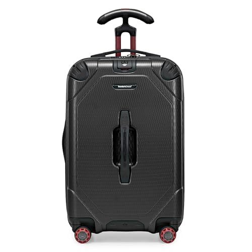 Image of Traveler's Choice Maxporter II Polycarbonate Hardside Trunk with Spinner Wheels, Black, 22-Inch Carry-on Luggage