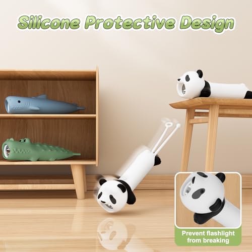 Image of Rechargeable Kid's Flashlight, LED Kid Flashlight for Boys and Girls, Cute Panda for 4-6 Year Old Girls and Boys, Camping and Outdoor Exploration, Birthday Gift