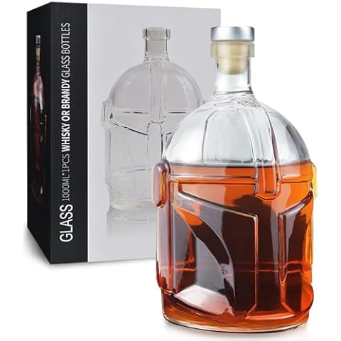 BLOCE Gifts for Men Whiskey Decanter Sets with 8.45oz Glasses, 34oz Whiskey Gifts for Dad Fathers Day, Birthday, Home Bar, Drinking, Gift for Dad Him Husband (E) Cover