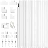 6m Cable Trunking White - Self-adhesive Trunking for Electric Cables TV Cable Hider Wire Conduit Trunking with Connections, Cable Tidy Cable Raceway Management, 15 mm x 10 mm