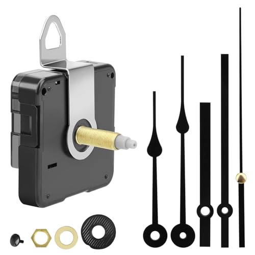 EEEKit Mécanisme de Horloge Quartz, Mouvement Silencieux avec 2 Jeux d'Aiguilles, Arbre 28 mm Moteur Haute Puissance pour Horloge DIY