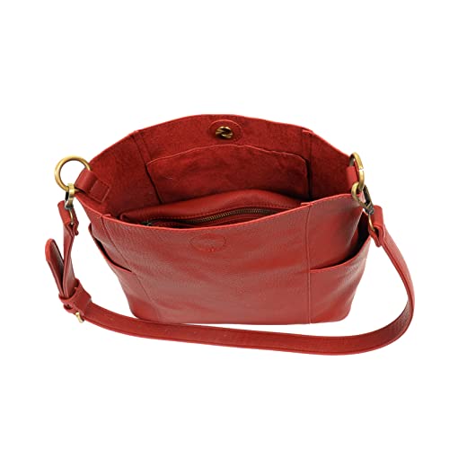 Image of Joy Susan Side-Pocket Bucket Bag: Kayleigh Crossbody