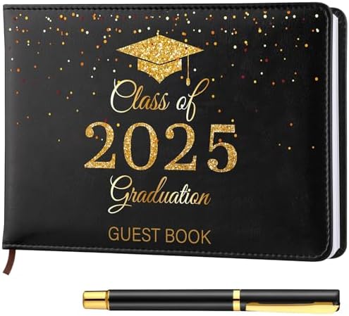 Amazon.com: Vlipoeasn 2024 Graduation Guest Book Alternative, Black ...