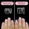 NOVO OVO Extra Short XS XXS Square Round Nail Tips for Wide and Short Nail Beds, Thick Full Cover False Nails Press on for Men Women, Soft Gel for Acrylic Fake Nails Extension kit, 16 Sizes x 320pcs #5