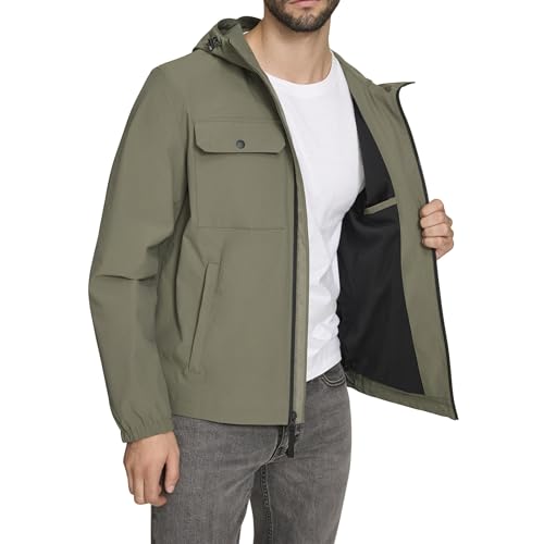 Image of Levi's Men's Hooded Waterproof Arctic Cloth Rain Jacket