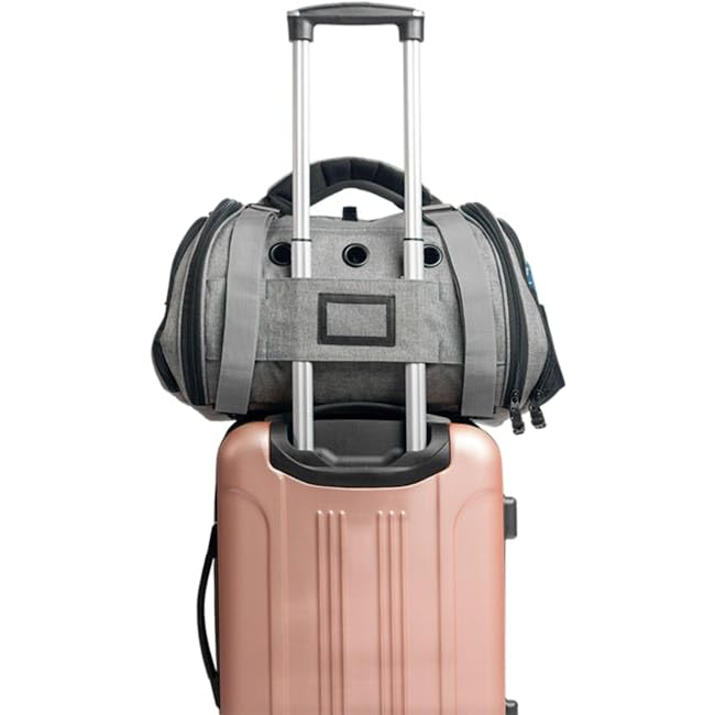 Travel Cat Carrier Bag - Portable Comfort Soft Sided Transpurrter Cat Carrier for Small Medium Cats Kitten up to 30 LBs Airline Approved Backpack with Shoulder Strap (Heather Grey)