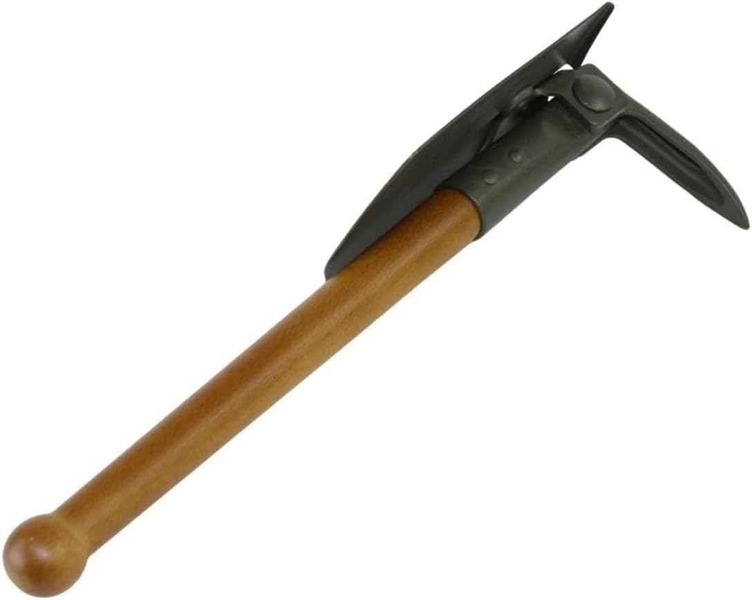MIL-TEC German Style Robust Heavy-Duty Steel Folding Shovel with Hoe and Shovel Blade for Digging | Compact Storage and Easy Transportation | Great for Outdoor Activities, Camping, Hiking (15523100)