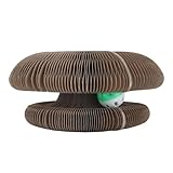 Collage haute pression : le griffoir pour chat est un adhésif puissant à haute pression qui ne se déforme pas facilement.Boule ronde en forme de cloche construite au milieu du grattoir, émet un tintement agréable lors du roulement.