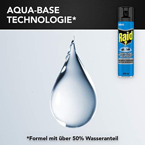 Foto von Raid Kombi-Pack (Insekten-Spray und Mücken-Stecker) gegen fliegende Insekten im Innenbereich, 3er Pack (1x400ml und 2x27ml)