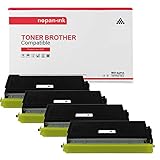  NOPAN-INK - Toner x4 - TN-6600 (Noir x4) - Compatible pour Brother HL-1030/1230/1240/1250/1270N/1435/1440/1450/1470N, DCP-1200/1400,