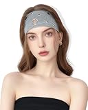 Material: Made from polyester fabric and metal. Size: Length: 8.7"/22cm, Width: 3.5"/9cm (Manual measurement may have a 1–3 cm error). Weight: 0.99OZ/28g. Grommet Headband: Features a unique punk-inspired design with metal grommet details that add an...