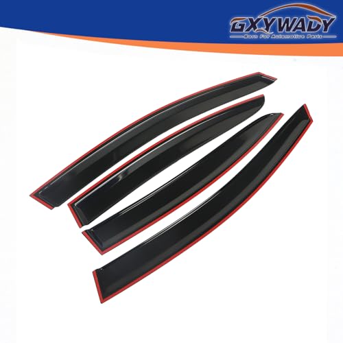 GXYWADY Black Tinted Trim Window Visor Deflector Vent Visor Window Visors Rain Guard Shade Deflector Replacement for Subaru WRX STI Sedan 4-Door 2015 2016 2017 2018 2019 by GXYWADY - Image 4