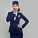 Dorhui Flight Attendant Costume Accessories women’s Stewardess Costume Flight Attendant Hat with Air Hostess Cosplay Costume Accessories