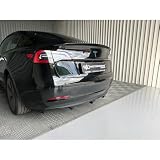 Motordrome Osłona tylnego zderzaka (dyfuzor) kompatybilna z Tesla Model 3 2017-2023 (ABS czarny połysk)
