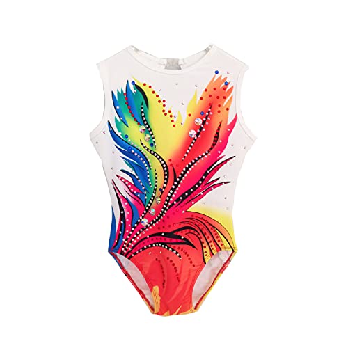 JoyCan Rhythmic Gymnastics Leotards Seven-colored Phoenix Flower Girls Competition Performance