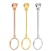 Meirrai Elegante Retro Fumar Pipa Anillo Jade Estante de la Senora de la Apoya para Evitar que los Dedos Amarillo-plata, 3PCS