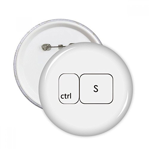 Clavier Symbole ctrl S Badge Pins rond Vêtements Décoration Accessoire Textile XL