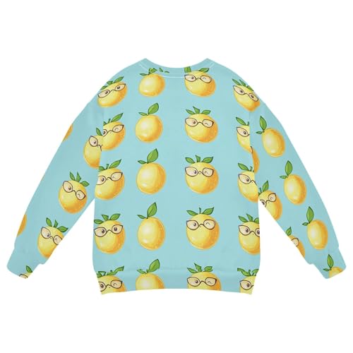 JUNZAN Cartoon Funny Lemons Kids Girls Hoodie Sweatshirt Long Sleeve Tops Clothing Shirts Camping 4T2