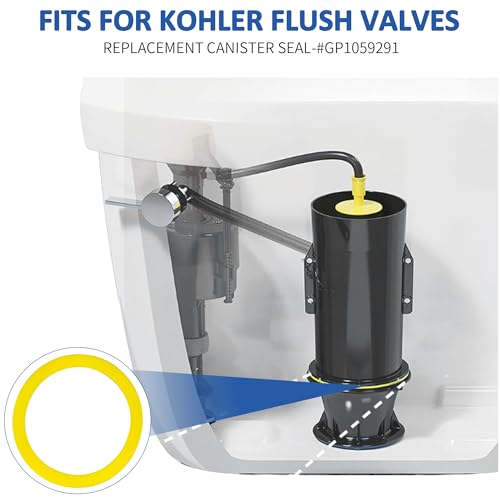 3Pcs Canister Flush Valve Seal for Kohler, Toilet Tank Parts GP1059291 Flush Valve Seal, Silicone Gasket Replacement Parts Toilet Seal Ring - Thumbnail 2