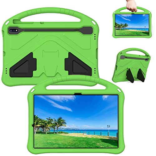 Sfulatdc Custodia per bambini compatibile con Samsung S7 FE 12.4, custodia antiurto con supporto per Galaxy S7+ Plus, verde