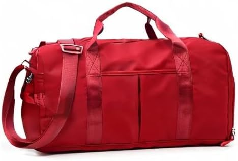 ZUEVI Sports Gym Duffel Bag for Men or Women Waterproof Weekender Travel Bag with Shoes Compartment Dry and Wet Separation for Training Swim Yoga(RED) - Image 7