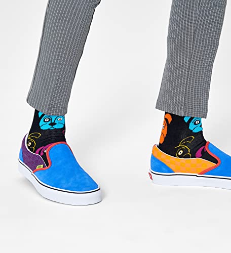 Happy Socks Dog, Cat, Turtle, Frog & Animal Themed Gift Socks- For Men and Women, made with Sustainable Cotton (US, Alpha, Small, Medium, Regular, Regular, 2-Pack Classic Dog Socks)4