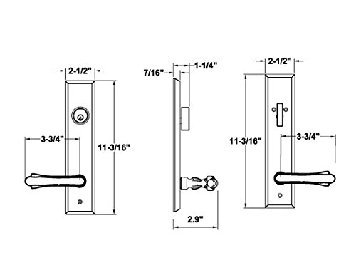 Rockwell Security Verano Modern Bourne Lever Entry Door And Lock Replacement Handle Set Brass Antique Black Finish For Residential Use #TOP3