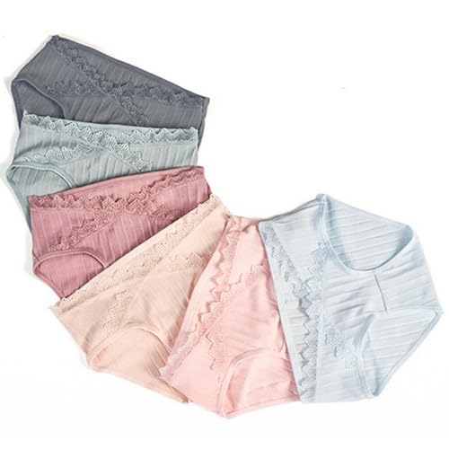 Culotte maternité lot de 6 slips de grossesse en coton doux taille basse - 4