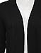 JJ Perfection Women's Open Front Knit Long Sleeve Pockets Sweater Cardigan Black 3XL
