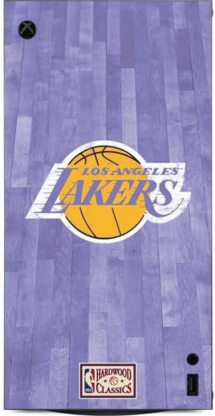 Skinit Decal Gaming Skin Compatible with Xbox Series X Digital Edition Console - Officially Licensed NBA Los Angeles Lakers Hardwood Classics Design