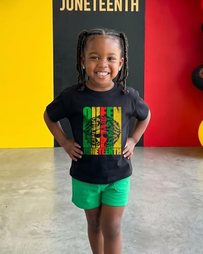 Sianelle Toddler Juneteenth Shirts for Girls Boys Black History Freedom Day T-Shirts Short Sleeve Cotton Ages 2-8
